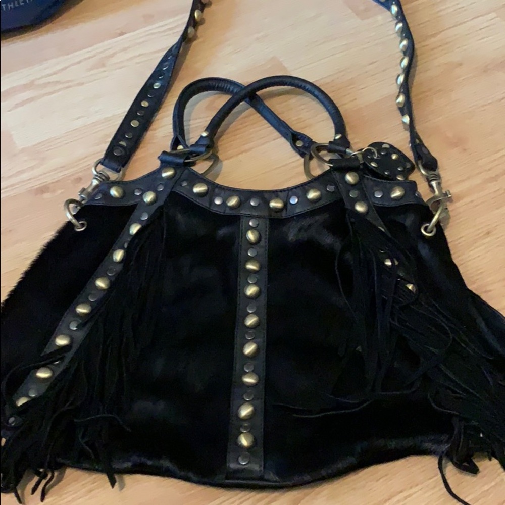 Calf skin cross body